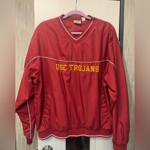 USC TROJANS mens vneck pullover jacket (VINTAGE)